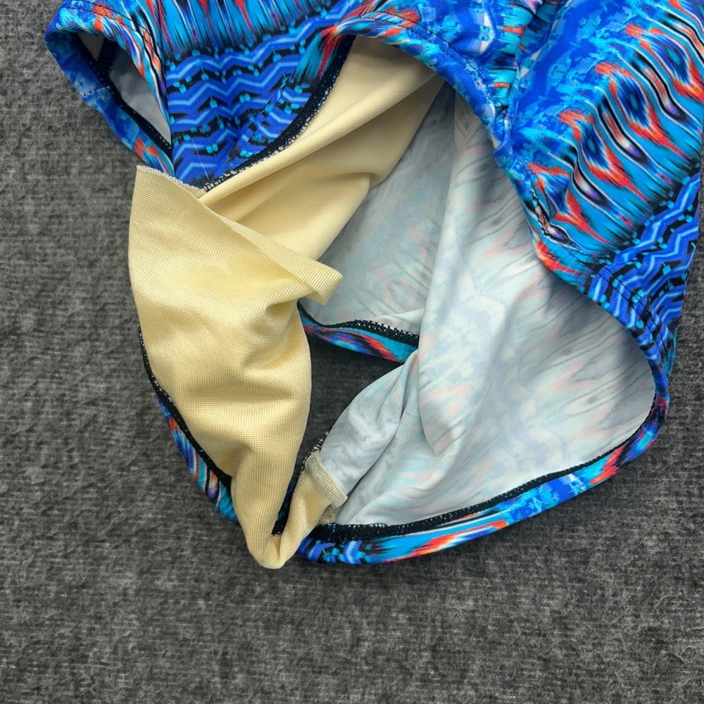 Miraclesuit Size 10 Casablanca Crisscross Escape One-Piece Blue Swimsuit - Picture 5 of 8